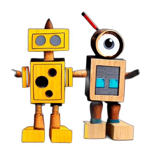 robot, 3d render, concept art, pixel art, artiste, intricate, cute, funny transparent PNG cut-out