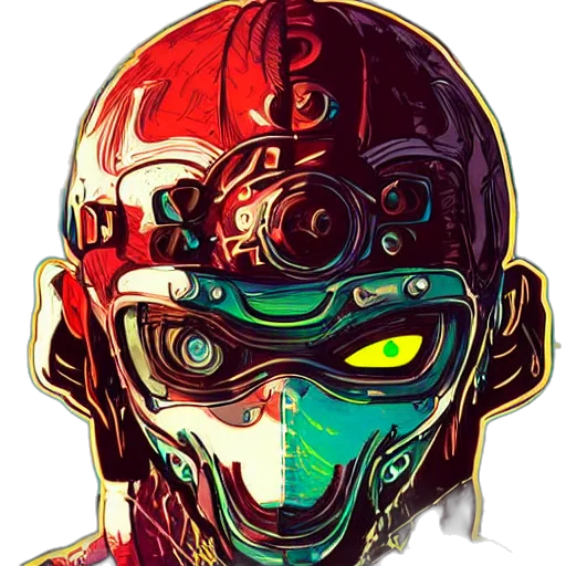robot, mask, face, creature transparent PNG cut-out