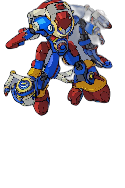 robot, weapon, concept art, pixel art transparent PNG cut-out