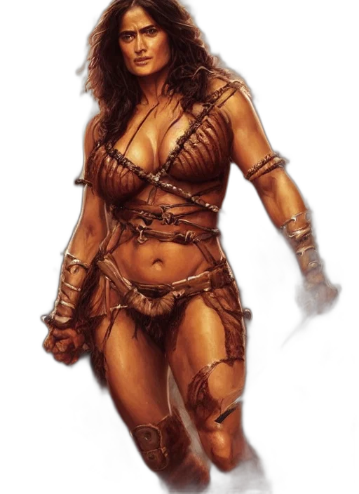fantasy art, concept art, comic book art, photorealistic, earth tones, golden, portrait, very transparent PNG cut-out