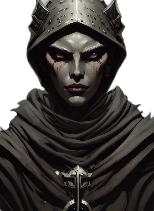 face, mask, staff, fantasy art transparent PNG cut-out