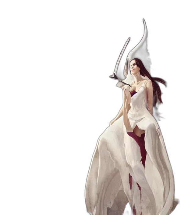 dragon, dress, creature, sword transparent PNG cut-out
