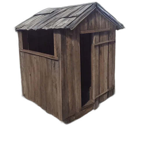 furniture, building, dress, animal, 3d render, concept art, photorealistic, outhouse transparent PNG cut-out