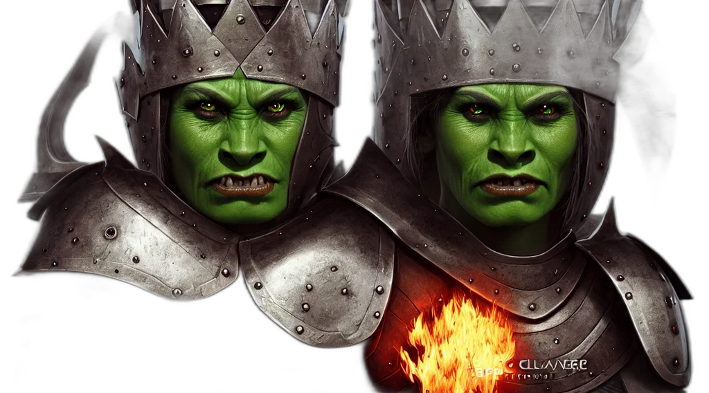 mask, crown, 3d render, concept art, photorealistic, fantasy art, fire, epic transparent PNG cut-out