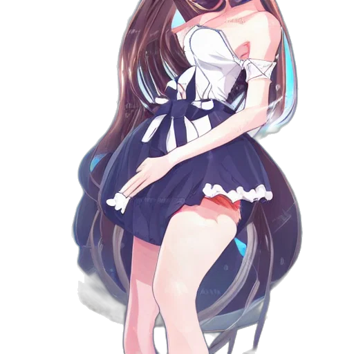 dress, staff, creature, robot transparent PNG cut-out