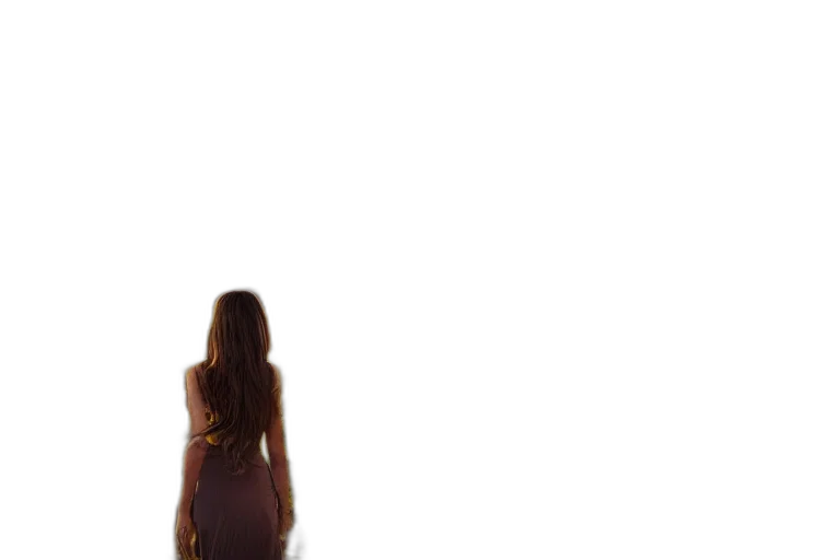 dress, staff, robot, hair, 3d render, concept art, photorealistic, pixel art transparent PNG cut-out