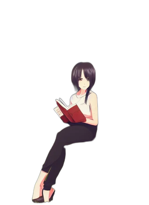 dress, staff, anime, cartoon transparent PNG cut-out