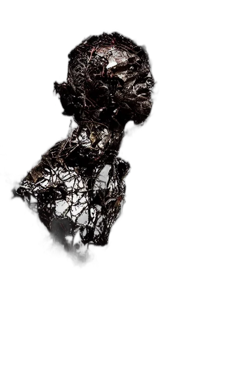 crown, hair, mask, dress, 3d render, photorealistic, concept art, outer space transparent PNG cut-out