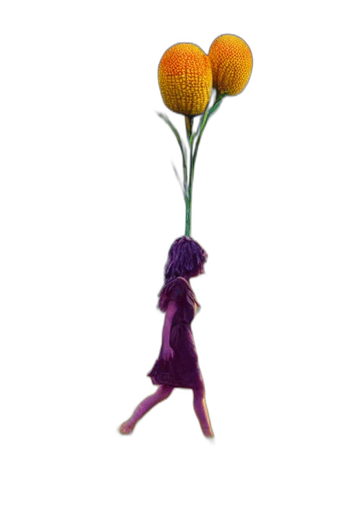 flower, umbrella, dress, staff, concept art, 3d render, pixel art, watercolor transparent PNG cut-out