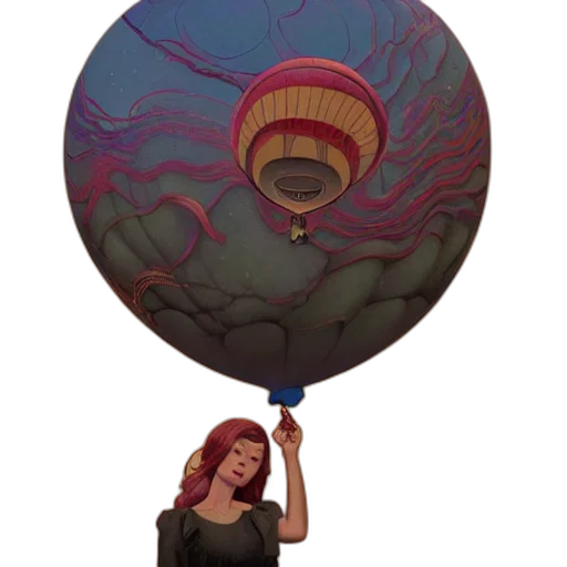 umbrella, concept art, fantasy art, 3d render transparent PNG cut-out