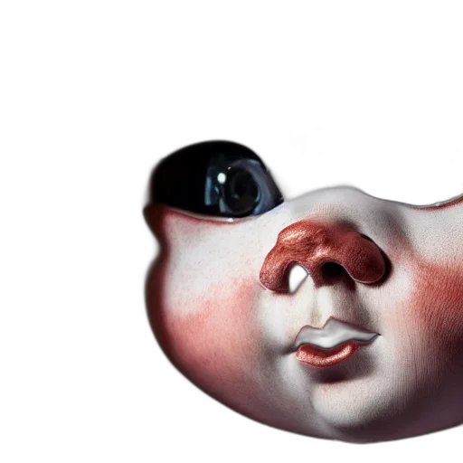mask, face, creature, animal, 3d render, photorealistic, concept art, creepy transparent PNG cut-out