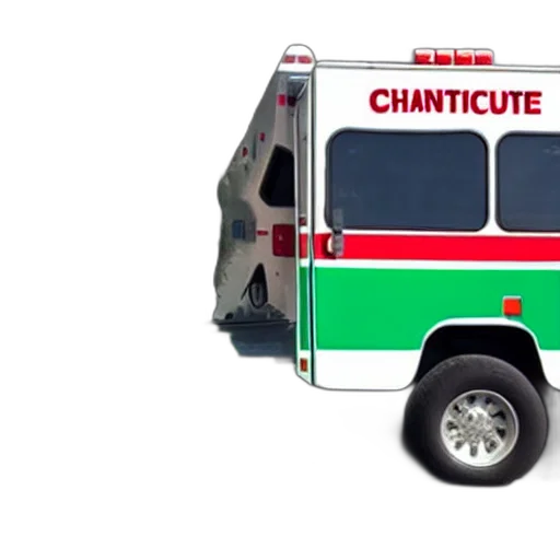 concept art, 3d render, big, chungus, meme, anthropomorphic, ambulance, shaped transparent PNG cut-out