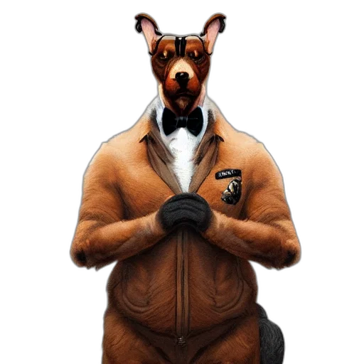 jacket, staff, animal, concept art transparent PNG cut-out