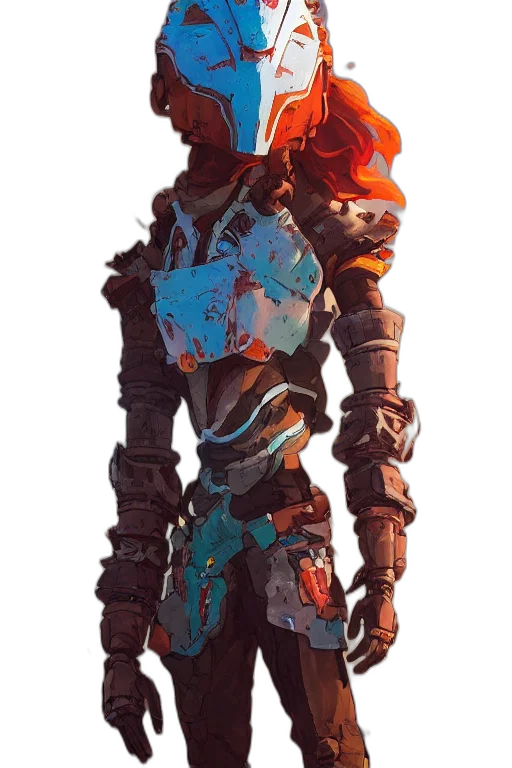 robot, sword, staff, weapon, concept art, 3d render, cyberpunk, fantasy art transparent PNG cut-out