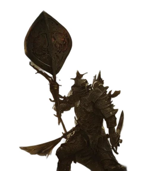 staff, weapon, sword, dragon, concept art, fantasy art, 3d render, dark transparent PNG cut-out