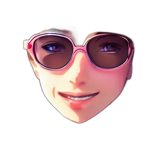 face, mask, hat, creature, vaporwave, 3d render, anime, cartoon transparent PNG cut-out