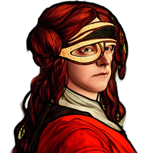 staff, face, comic book art, concept art, pixel art, fantasy art, red, beautiful transparent PNG cut-out