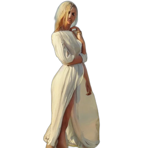 dress, staff, concept art, oil painting, fantasy art, pixel art, monochrome, earth tones transparent PNG cut-out