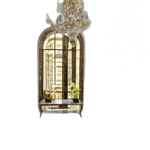 furniture, jewelry, crown, 3d render, photorealistic, interior, house, very transparent PNG cut-out