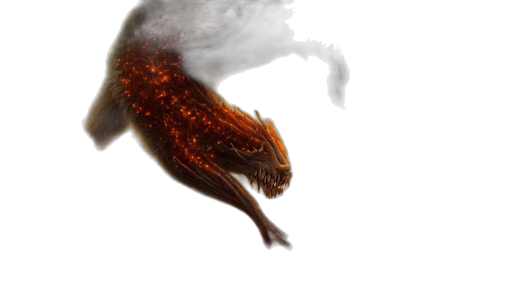 dragon, creature, animal, staff, concept art, fantasy art, photorealistic, 3d render transparent PNG cut-out