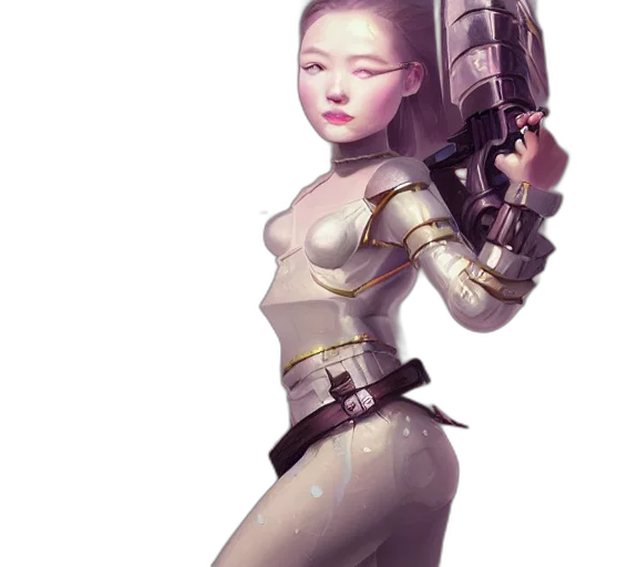robot, weapon, sword, staff transparent PNG cut-out
