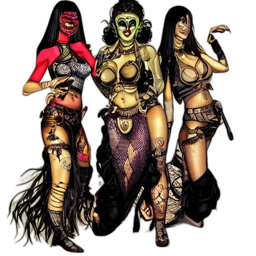 mask, comic book art, concept art, fantasy art, beautiful, grindhouse, women, their transparent PNG cut-out