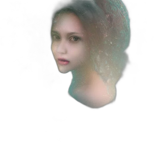 face, mask, robot, creature, photorealistic, 3d render, vaporwave, oil painting transparent PNG cut-out