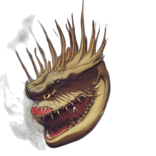dragon, creature, mask, face transparent PNG cut-out