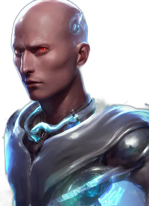 robot, face, concept art, fantasy art transparent PNG cut-out