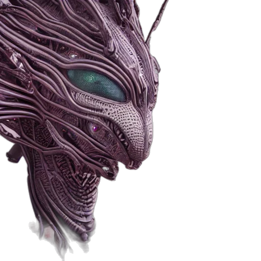 mask, dragon, creature, concept art transparent PNG cut-out