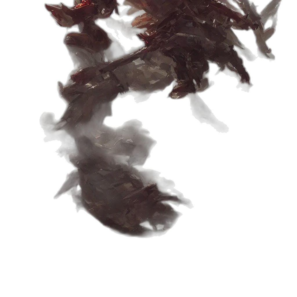 dragon, creature, hair, staff transparent PNG cut-out