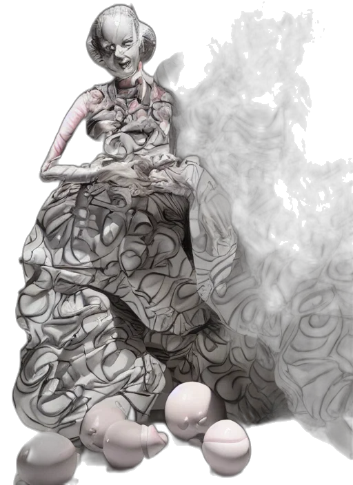 dress, jewelry, mask, dragon, photorealistic, fantasy art, pencil sketch, concept art transparent PNG cut-out
