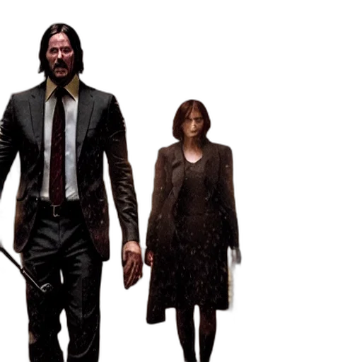 concept art, 3d render, pixel art, film, still, john, wick transparent PNG cut-out