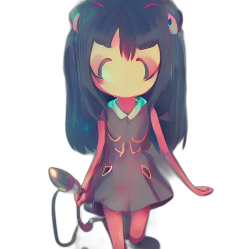 staff, creature, dress, weapon, anime, pixel art, cartoon, concept art transparent PNG cut-out