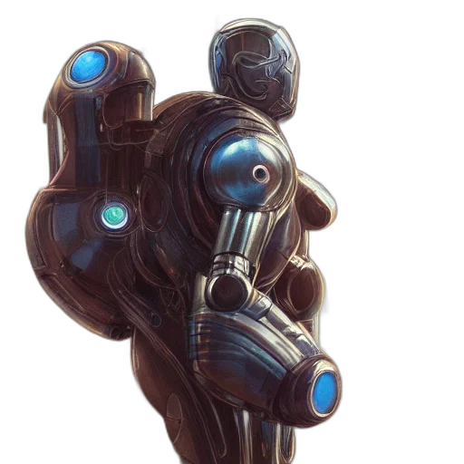 robot, weapon, staff, jewelry transparent PNG cut-out