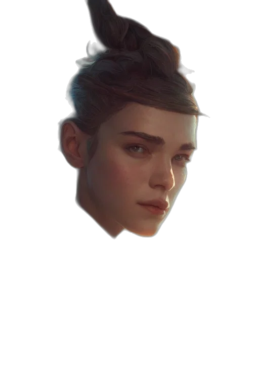 face, mask, hair, robot transparent PNG cut-out