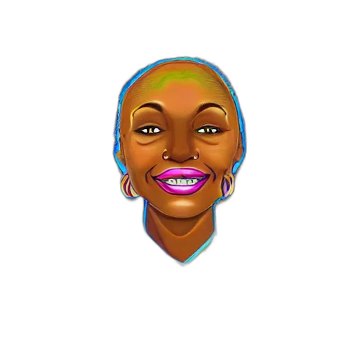 face, cartoon, pixel art, concept art, 3d render, neon, colorful, adult transparent PNG cut-out