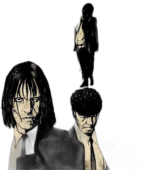 mask, hair, concept art, comic book art transparent PNG cut-out