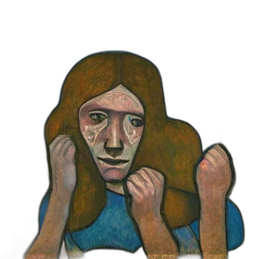 face, mask, hair, creature transparent PNG cut-out