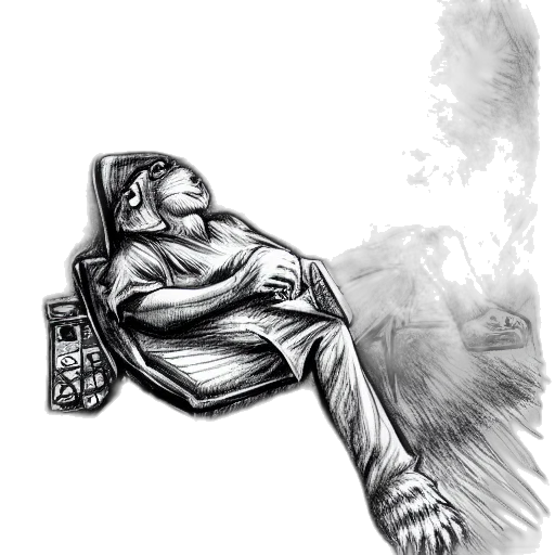 jacket, creature, furniture, robot, concept art, pencil sketch, comic book art, fantasy art transparent PNG cut-out