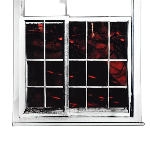 furniture, building, face, fire, night, red, screaming, scary transparent PNG cut-out