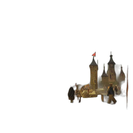 building, umbrella, crown, staff transparent PNG cut-out