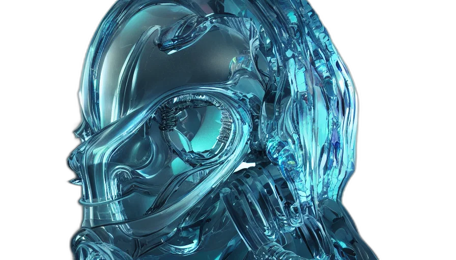 jewelry, crown, mask, robot, 3d render, photorealistic, concept art, cyberpunk transparent PNG cut-out