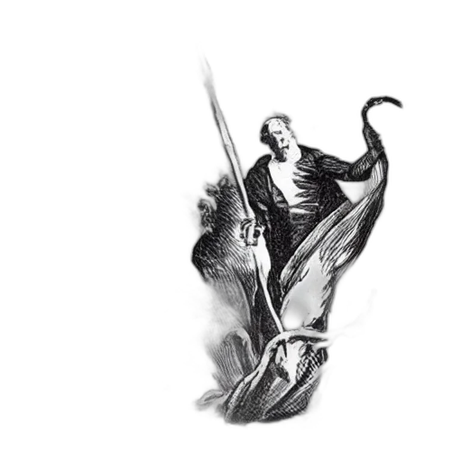 sword, dragon, staff, weapon transparent PNG cut-out