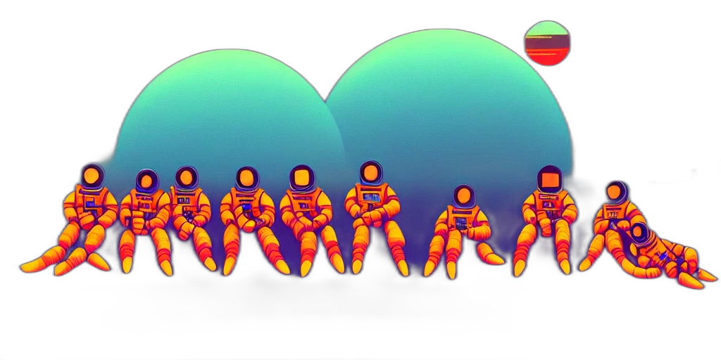 3d render, concept art, outer space, twelve transparent PNG cut-out