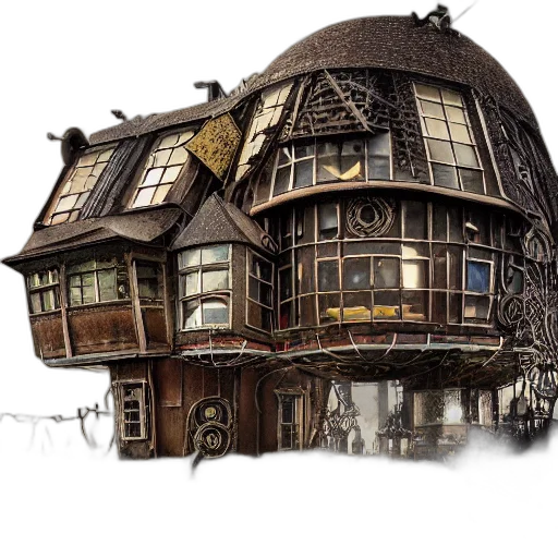 building, concept art, fantasy art, photorealistic transparent PNG cut-out
