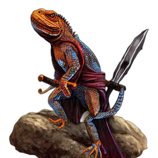 dragon, staff, creature, animal transparent PNG cut-out