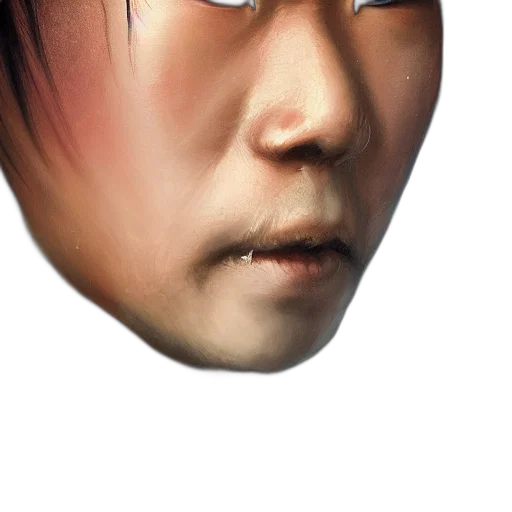 face, mask, creature, robot, photorealistic, 3d render, concept art, fantasy art transparent PNG cut-out