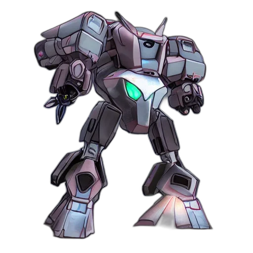 robot, weapon, concept art, 3d render transparent PNG cut-out