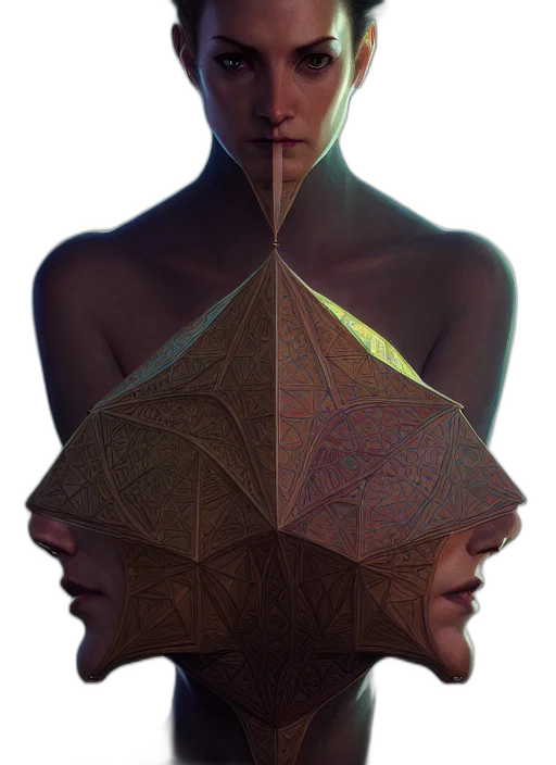 umbrella, mask, face, crown, 3d render, concept art, photorealistic, fantasy art transparent PNG cut-out
